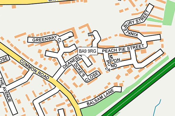 BA9 9RG map - OS OpenMap – Local (Ordnance Survey)