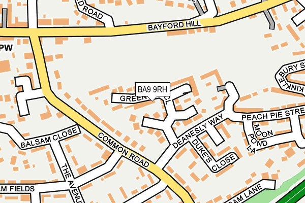 BA9 9RH map - OS OpenMap – Local (Ordnance Survey)