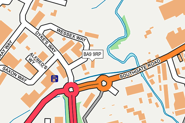 BA9 9RP map - OS OpenMap – Local (Ordnance Survey)