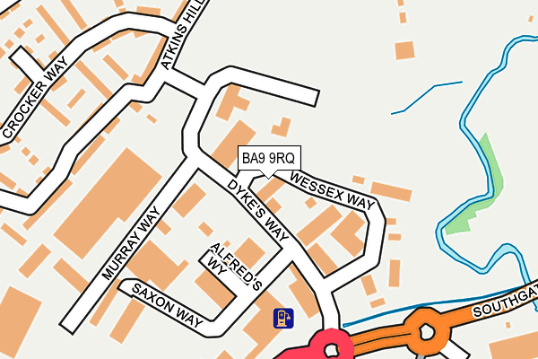 BA9 9RQ map - OS OpenMap – Local (Ordnance Survey)