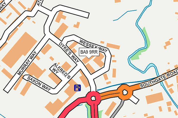 BA9 9RR map - OS OpenMap – Local (Ordnance Survey)