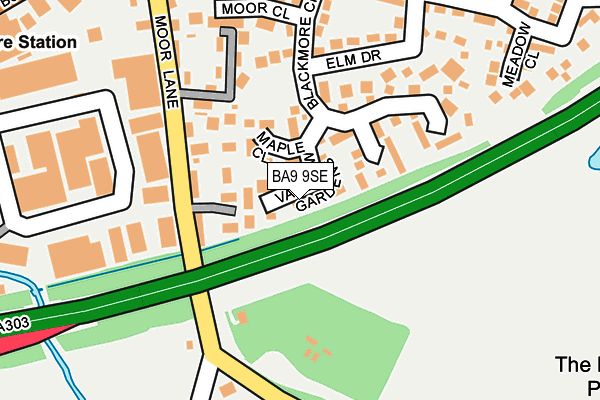 BA9 9SE map - OS OpenMap – Local (Ordnance Survey)