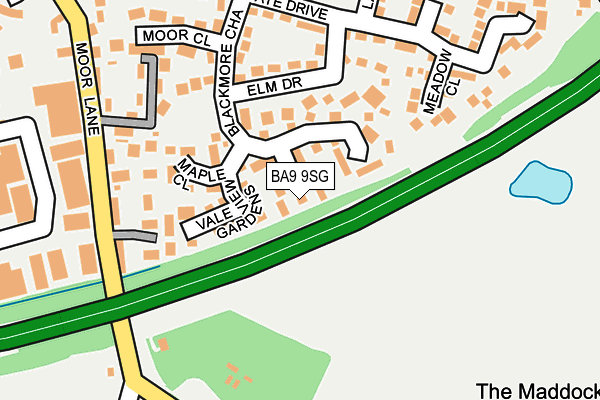 BA9 9SG map - OS OpenMap – Local (Ordnance Survey)