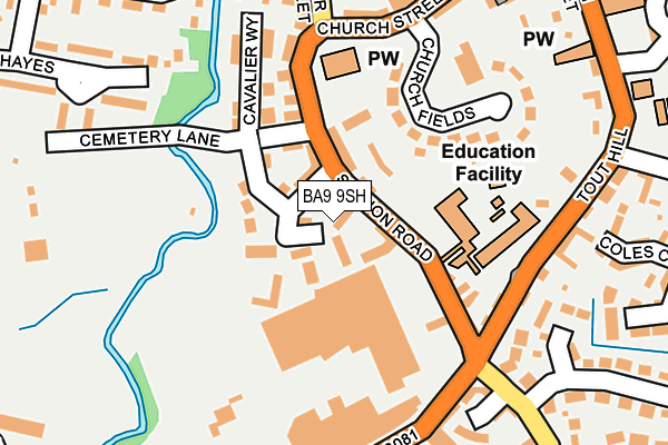 BA9 9SH map - OS OpenMap – Local (Ordnance Survey)