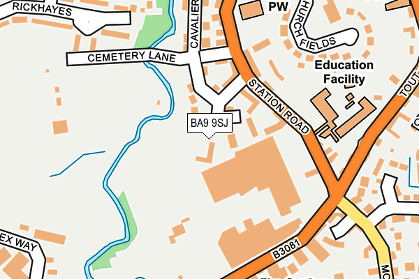 BA9 9SJ map - OS OpenMap – Local (Ordnance Survey)