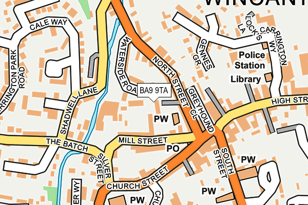 BA9 9TA map - OS OpenMap – Local (Ordnance Survey)