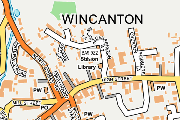 BA9 9ZZ map - OS OpenMap – Local (Ordnance Survey)