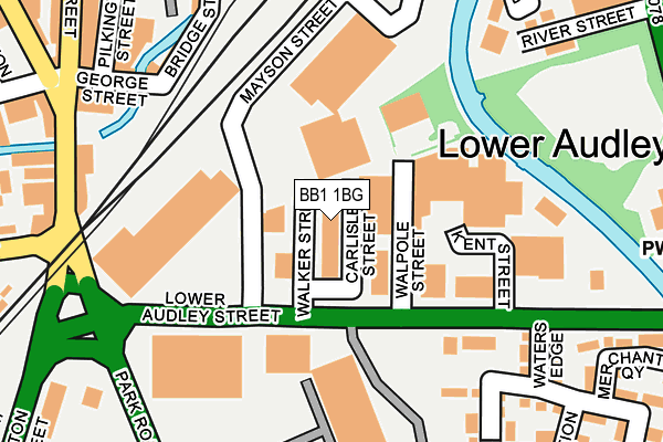 BB1 1BG map - OS OpenMap – Local (Ordnance Survey)