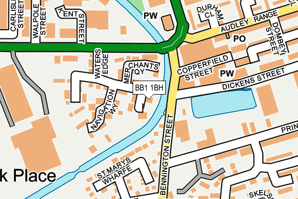 BB1 1BH map - OS OpenMap – Local (Ordnance Survey)