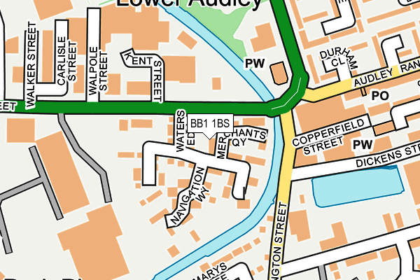 BB1 1BS map - OS OpenMap – Local (Ordnance Survey)