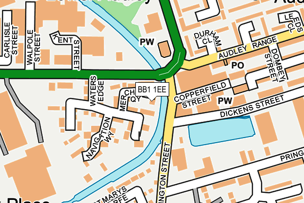 BB1 1EE map - OS OpenMap – Local (Ordnance Survey)