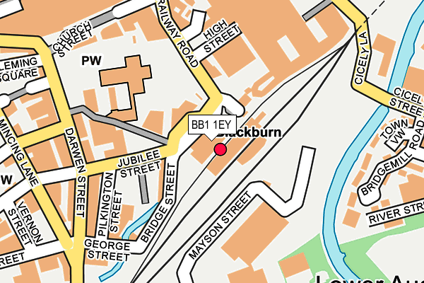 BB1 1EY map - OS OpenMap – Local (Ordnance Survey)
