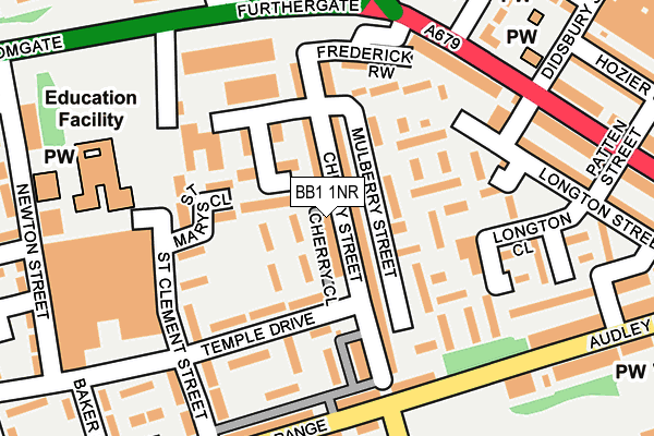 BB1 1NR map - OS OpenMap – Local (Ordnance Survey)