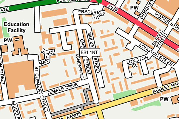 BB1 1NT map - OS OpenMap – Local (Ordnance Survey)