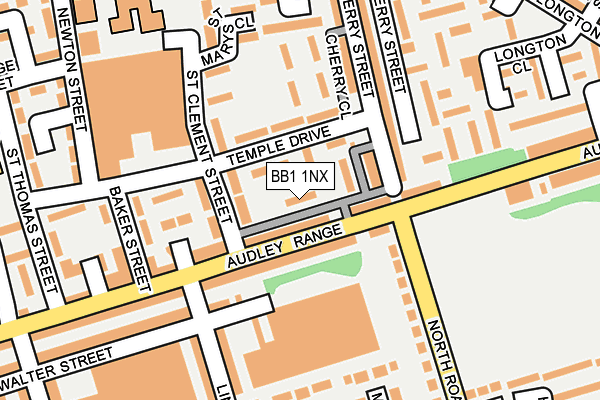 BB1 1NX map - OS OpenMap – Local (Ordnance Survey)