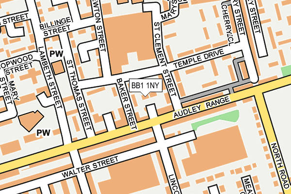 BB1 1NY map - OS OpenMap – Local (Ordnance Survey)