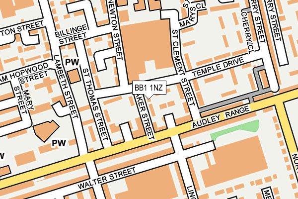 BB1 1NZ map - OS OpenMap – Local (Ordnance Survey)