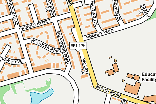 BB1 1PH map - OS OpenMap – Local (Ordnance Survey)