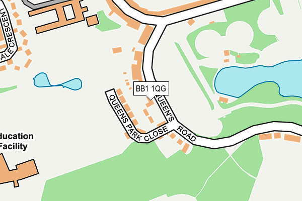 BB1 1QG map - OS OpenMap – Local (Ordnance Survey)