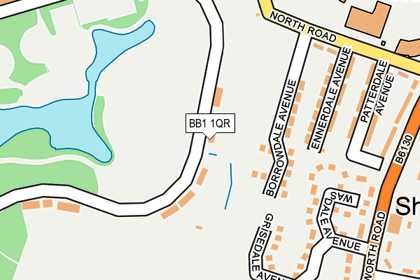 BB1 1QR map - OS OpenMap – Local (Ordnance Survey)