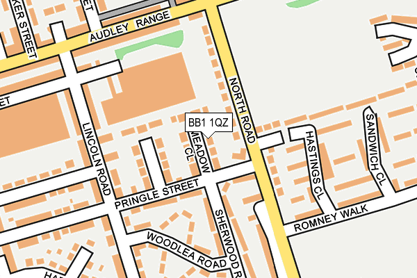 BB1 1QZ map - OS OpenMap – Local (Ordnance Survey)