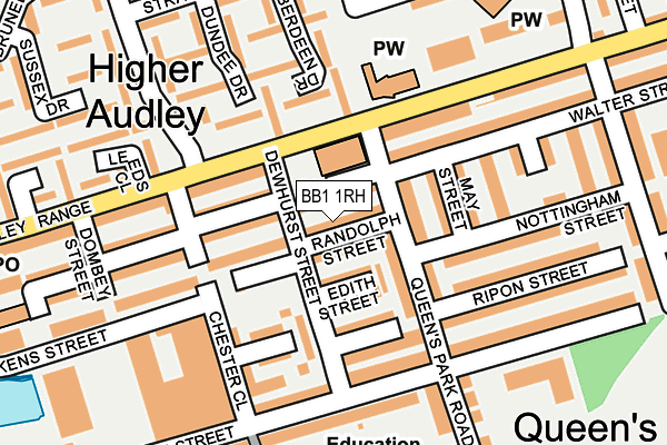 BB1 1RH map - OS OpenMap – Local (Ordnance Survey)