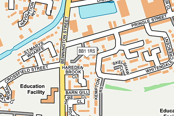 BB1 1RS map - OS OpenMap – Local (Ordnance Survey)