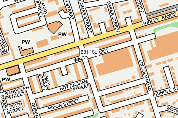 BB1 1SL map - OS OpenMap – Local (Ordnance Survey)