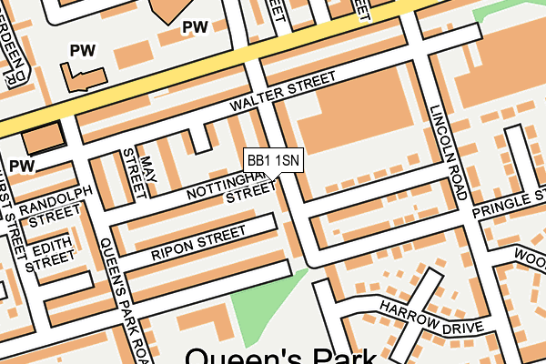 BB1 1SN map - OS OpenMap – Local (Ordnance Survey)
