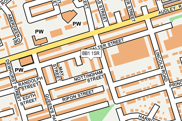BB1 1SR map - OS OpenMap – Local (Ordnance Survey)