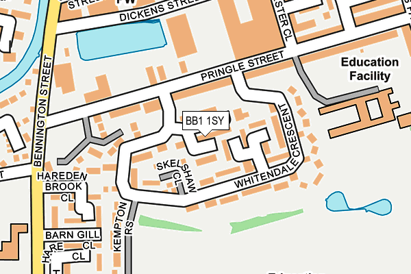 BB1 1SY map - OS OpenMap – Local (Ordnance Survey)