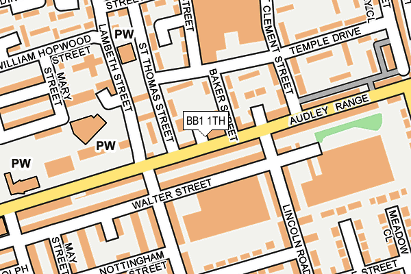 BB1 1TH map - OS OpenMap – Local (Ordnance Survey)