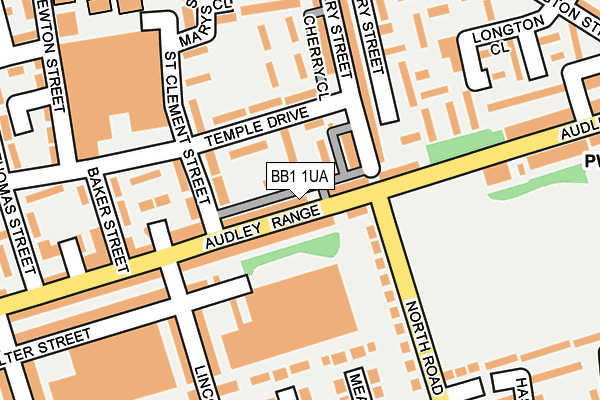 BB1 1UA map - OS OpenMap – Local (Ordnance Survey)