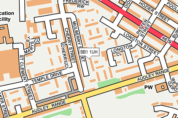 BB1 1UH map - OS OpenMap – Local (Ordnance Survey)