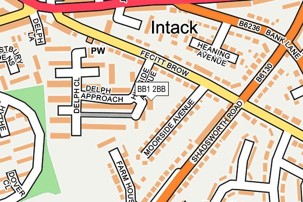BB1 2BB map - OS OpenMap – Local (Ordnance Survey)