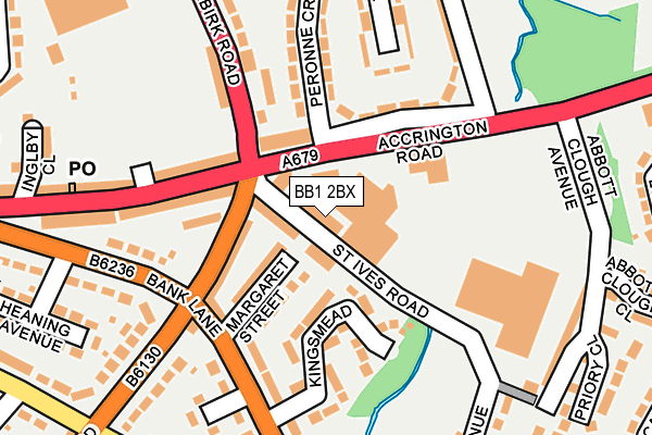 BB1 2BX map - OS OpenMap – Local (Ordnance Survey)