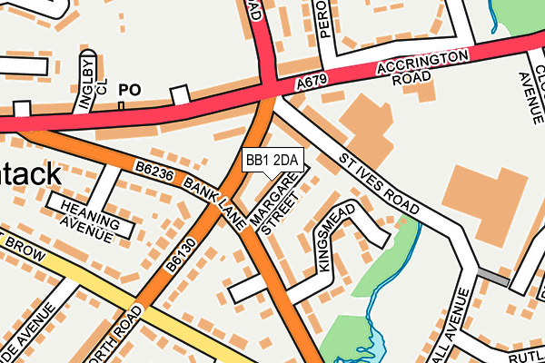 BB1 2DA map - OS OpenMap – Local (Ordnance Survey)