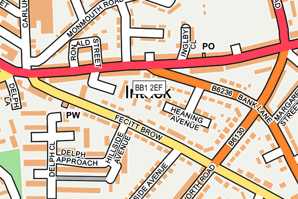 BB1 2EF map - OS OpenMap – Local (Ordnance Survey)