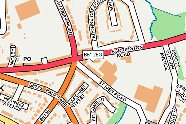 BB1 2EG map - OS OpenMap – Local (Ordnance Survey)