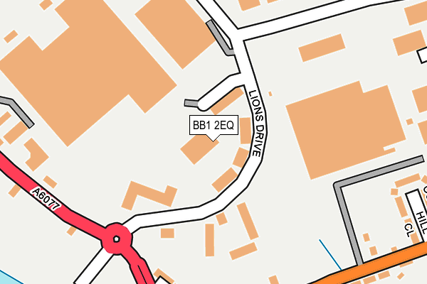 BB1 2EQ map - OS OpenMap – Local (Ordnance Survey)