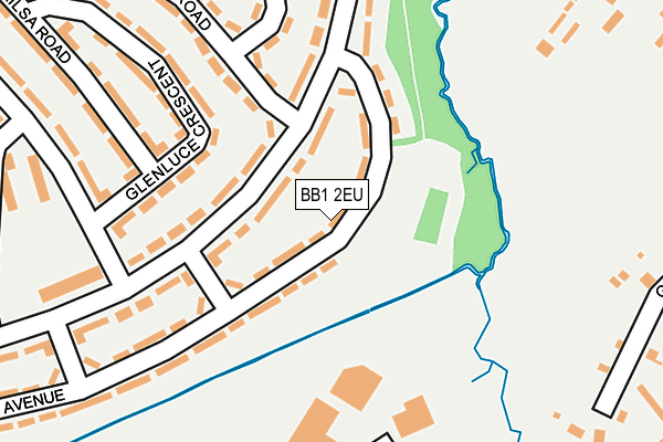 BB1 2EU map - OS OpenMap – Local (Ordnance Survey)