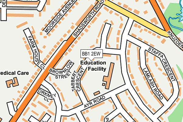 BB1 2EW map - OS OpenMap – Local (Ordnance Survey)