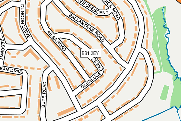 BB1 2EY map - OS OpenMap – Local (Ordnance Survey)
