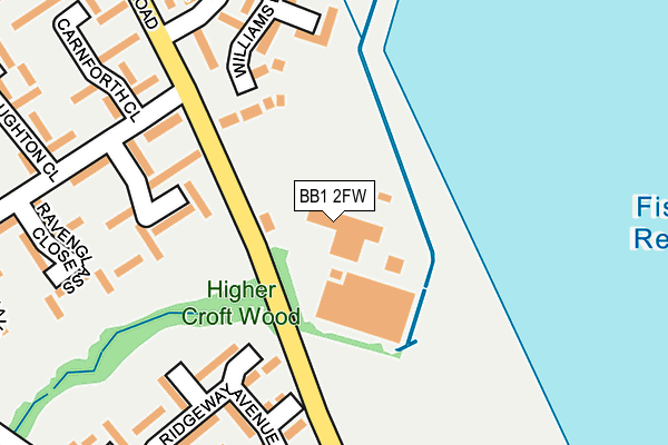 BB1 2FW map - OS OpenMap – Local (Ordnance Survey)
