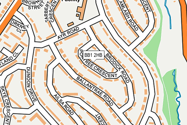 BB1 2HB map - OS OpenMap – Local (Ordnance Survey)