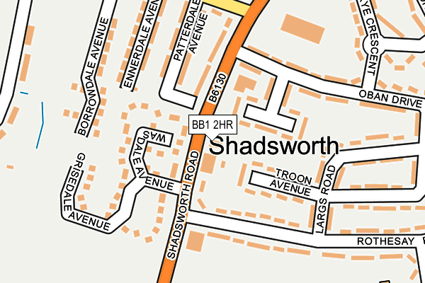 BB1 2HR map - OS OpenMap – Local (Ordnance Survey)