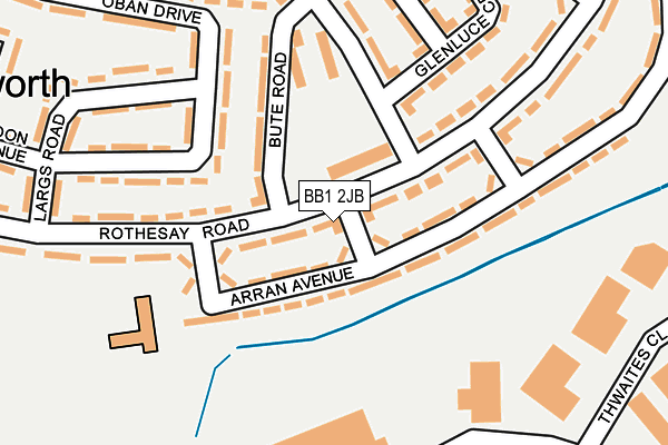 BB1 2JB map - OS OpenMap – Local (Ordnance Survey)