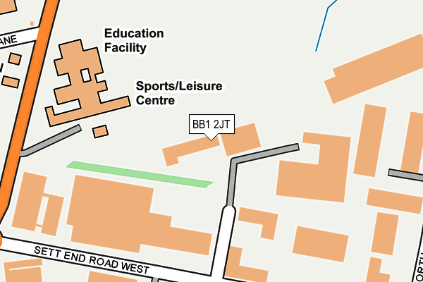BB1 2JT map - OS OpenMap – Local (Ordnance Survey)