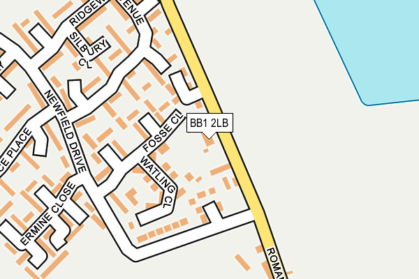 BB1 2LB map - OS OpenMap – Local (Ordnance Survey)