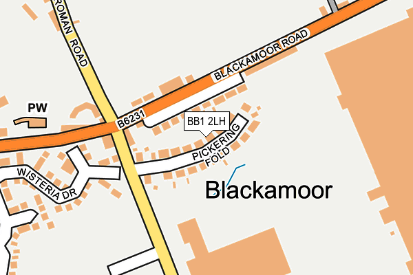 BB1 2LH map - OS OpenMap – Local (Ordnance Survey)